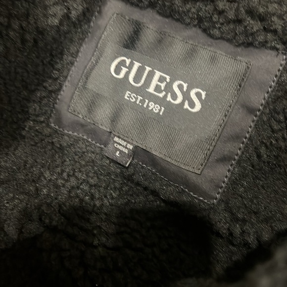 GUESS Sherpa lined military jacket. Size L. NWT - Picture 3 of 7